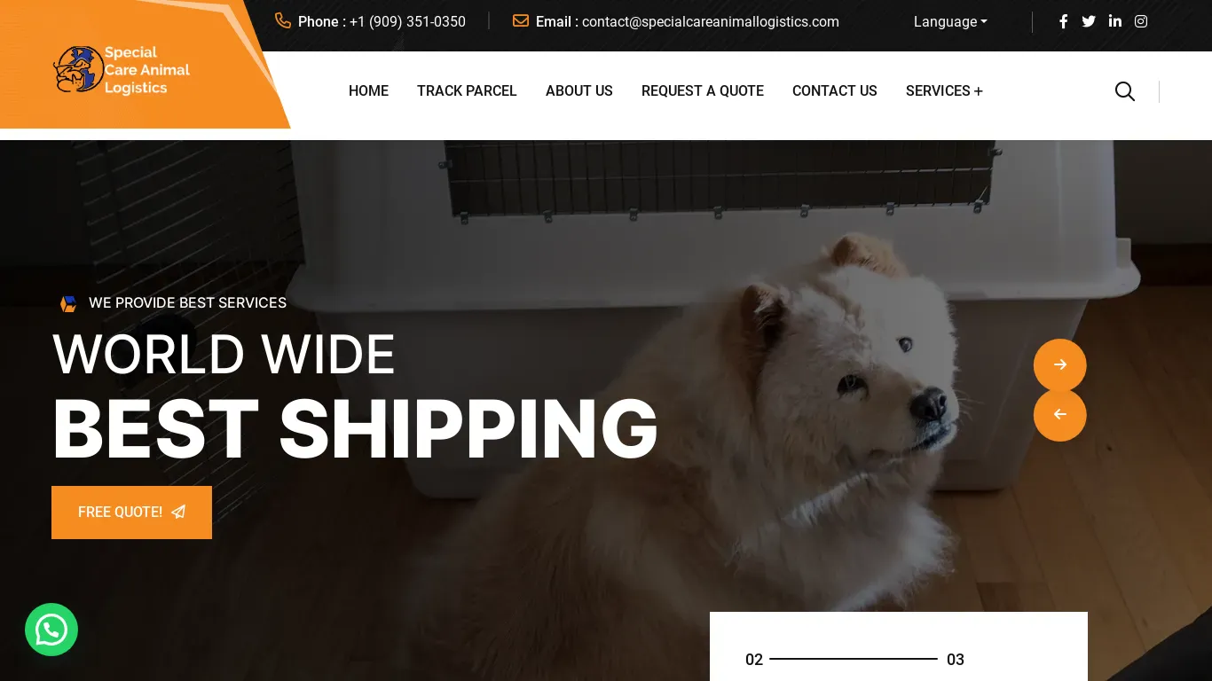 is Special Care Animal Logistics – Trusted Shipper for your Pets legit? screenshot