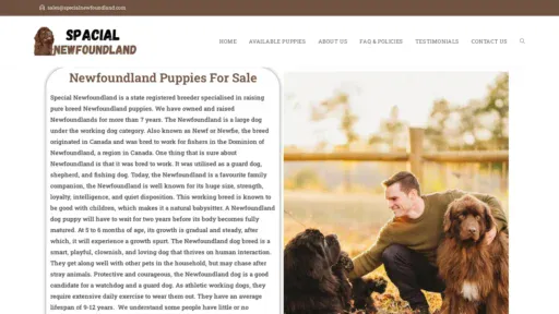 A screenshot of Specialnewfoundland.com