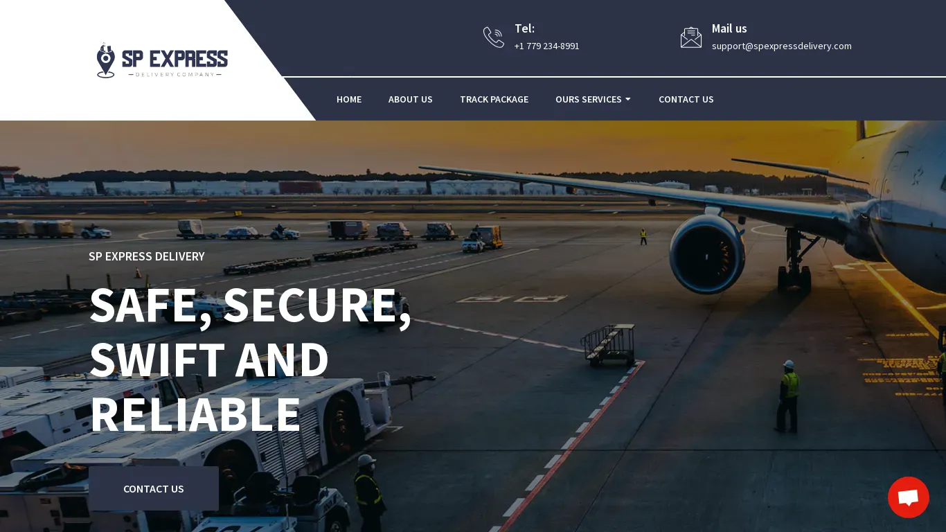 A screenshot of Spexpressdelivery.com