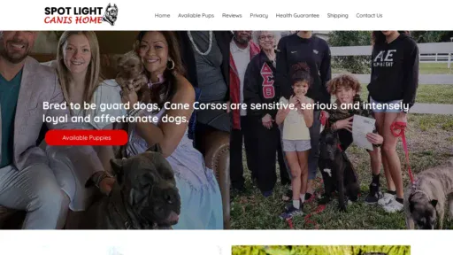 A screenshot of Spotlightcanishome.com