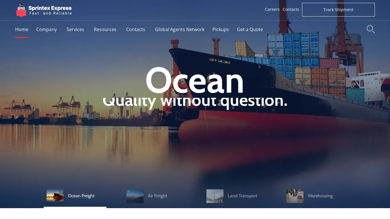 A screenshot of Sprintexexpress.com
