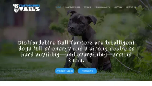 A screenshot of Staffordshiretails.com