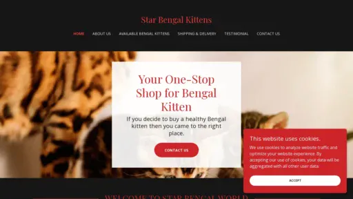 A screenshot of Starbengalkittens.com