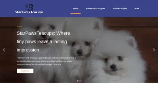 A screenshot of Starpawsteacups.com