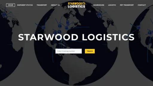 A screenshot of Starwoodlogistics.com