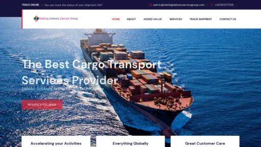 A screenshot of Sterlingdeliveryservicegroup.com