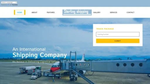 A screenshot of Sterlingshippingcompany.com