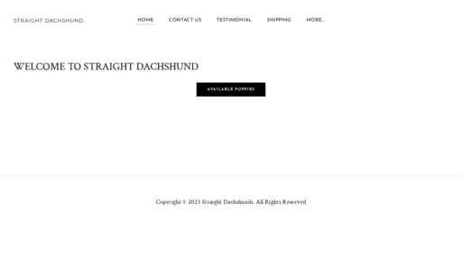 A screenshot of Straightdachshund.com