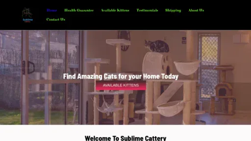 A screenshot of Sublime-cattery.com