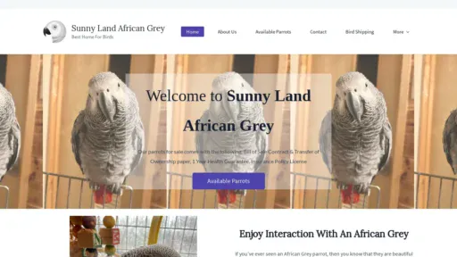 A screenshot of Sunnylandbirds.com
