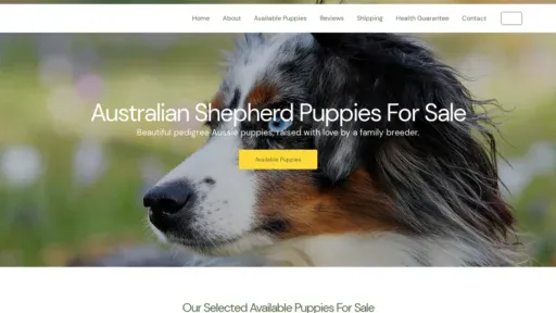 A screenshot of Sunriseaussiehome.com