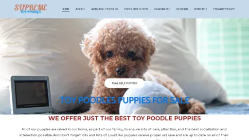 A screenshot of Supremepoodles.com