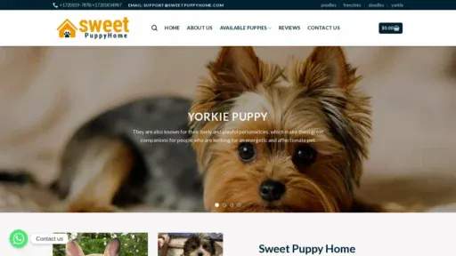 A screenshot of Sweetpuppyhome.com
