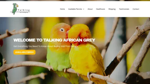 A screenshot of Talkingafricangrey.com