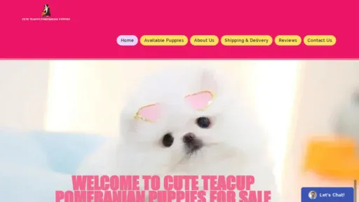 A screenshot of Teacuppomeranianqueens.com