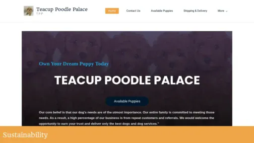 A screenshot of Teacuppoodlepalace.com