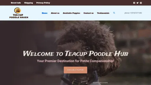 A screenshot of Teacuppoodleshub.com