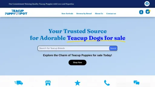 A screenshot of Teacuppuppyspot.com
