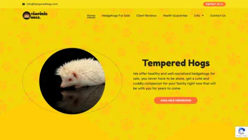 A screenshot of Temperedhogs.com