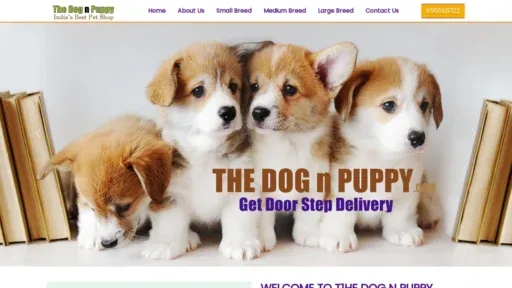 A screenshot of Thedognpuppy.com