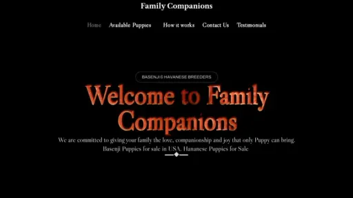 A screenshot of Thefamilycompanions.com