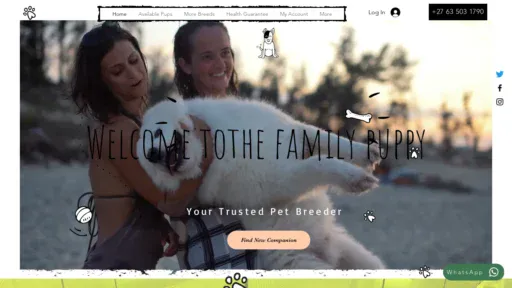 A screenshot of Thefamilypuppy.co.za
