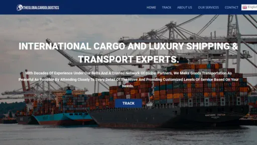 A screenshot of Theglobalcargologistics.com
