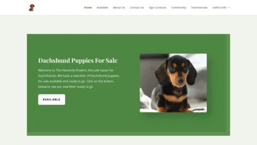 A screenshot of Theheavenlyflowers.com