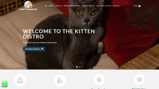 A screenshot of Thekittendistro.com