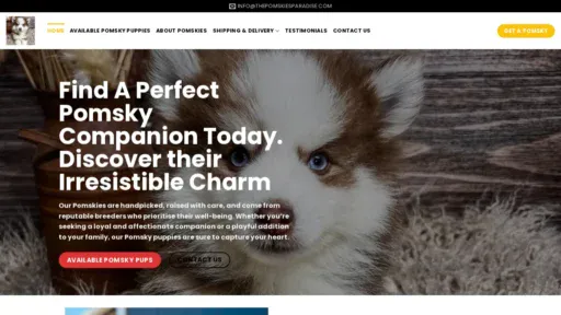 A screenshot of Thepomskiesparadise.com