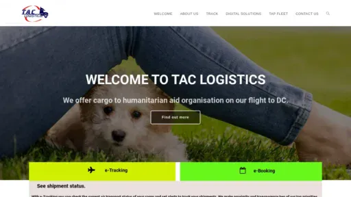 A screenshot of Thetaclogistics.com
