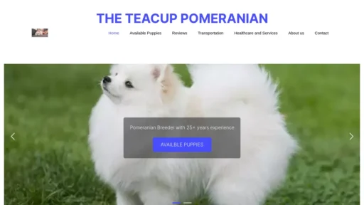 A screenshot of Theteacuppomeranian.com