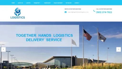 A screenshot of Togetherhandslogistics.com