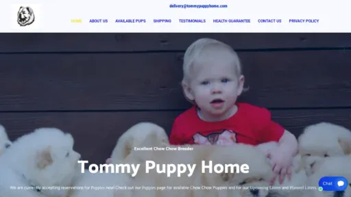 A screenshot of Tommypuppyhome.com