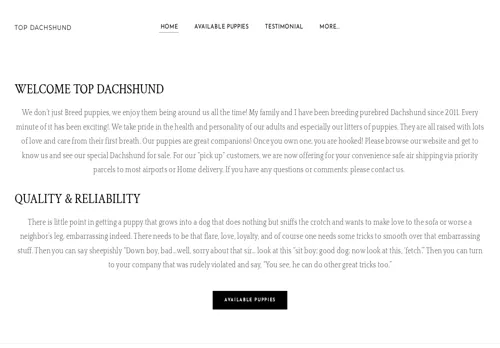 is topdachshund.com legit? screenshot