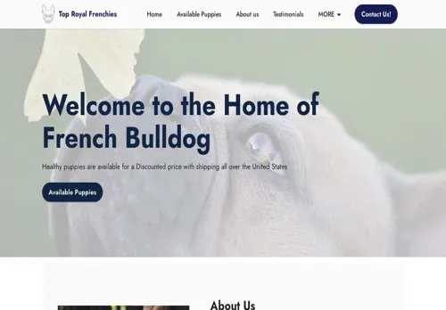 is toproyaltyfrenchies.com legit? screenshot