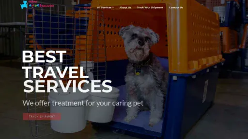 A screenshot of Transairpetdelivery.com