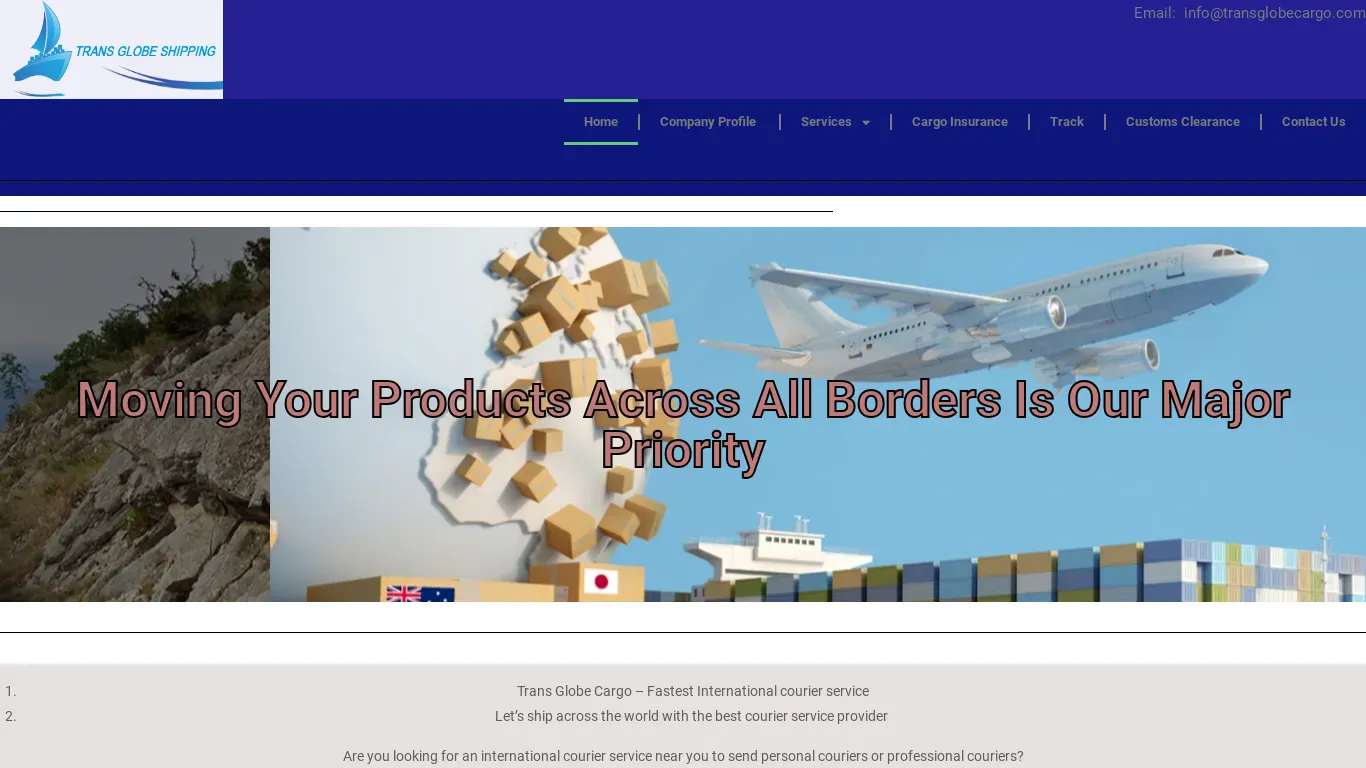 is Trans Globe Cargo – Trans Globe Cargo legit? screenshot