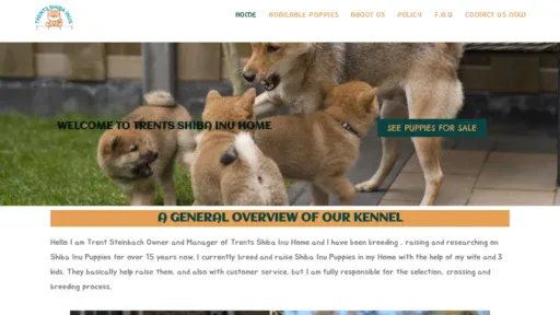 A screenshot of Trentsshibainuhome.com