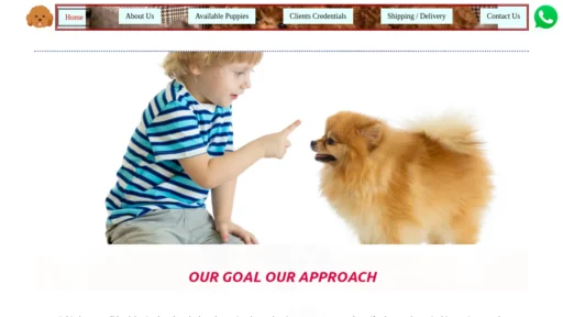 A screenshot of Uccitinypups.com