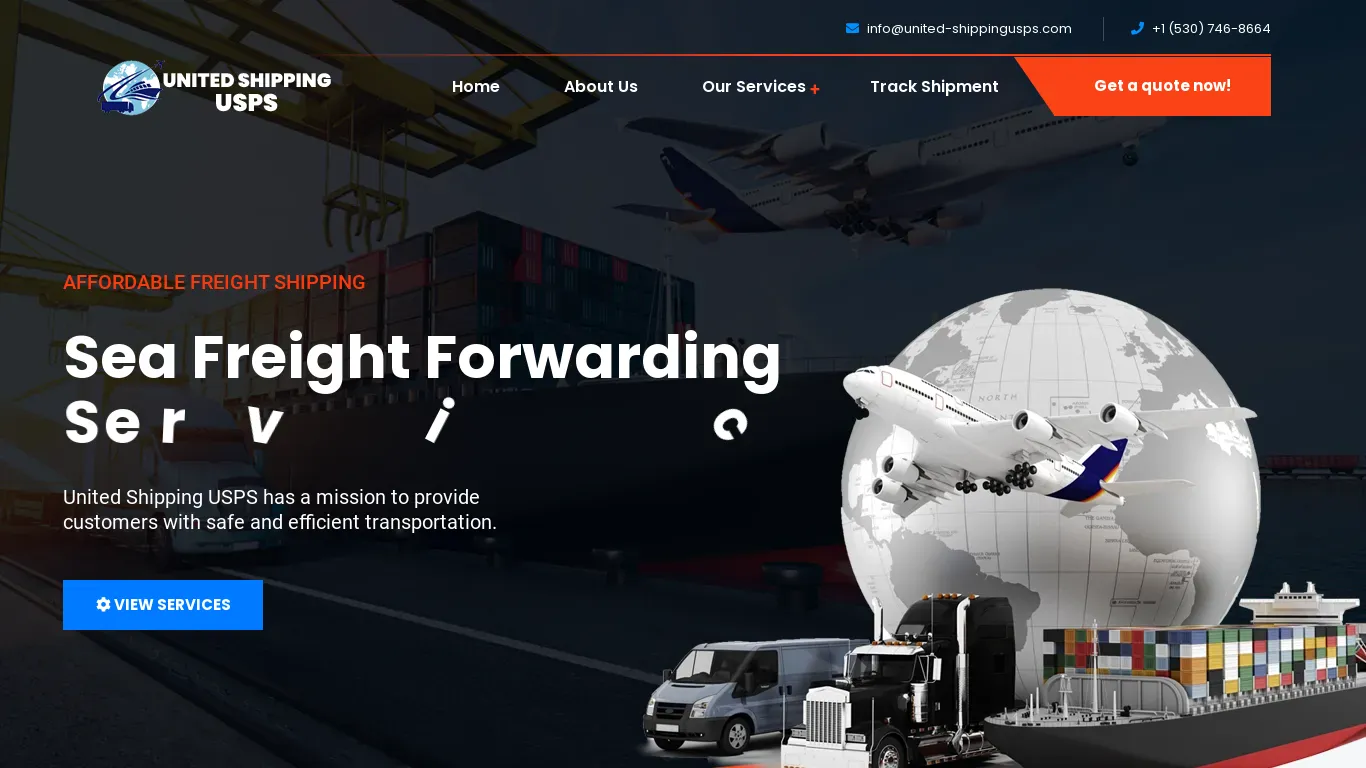 is United Shipping USPS - Home | Affordable Shipping Services legit? screenshot