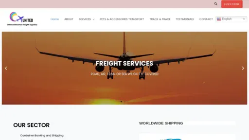 A screenshot of Unitedlogisticscargofreight.com