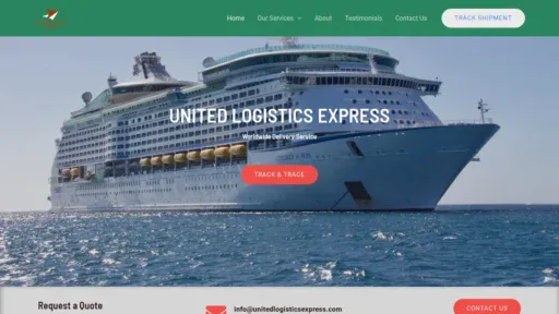 A screenshot of Unitedlogisticsexpress.com