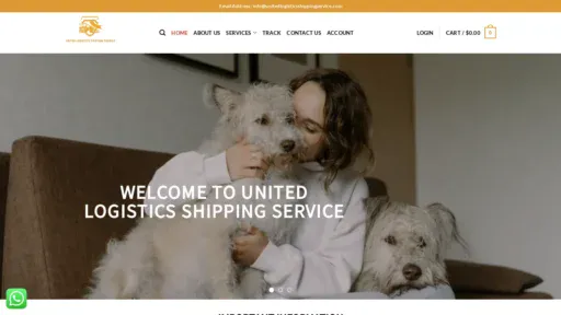 A screenshot of Unitedlogisticsshippingservice.com
