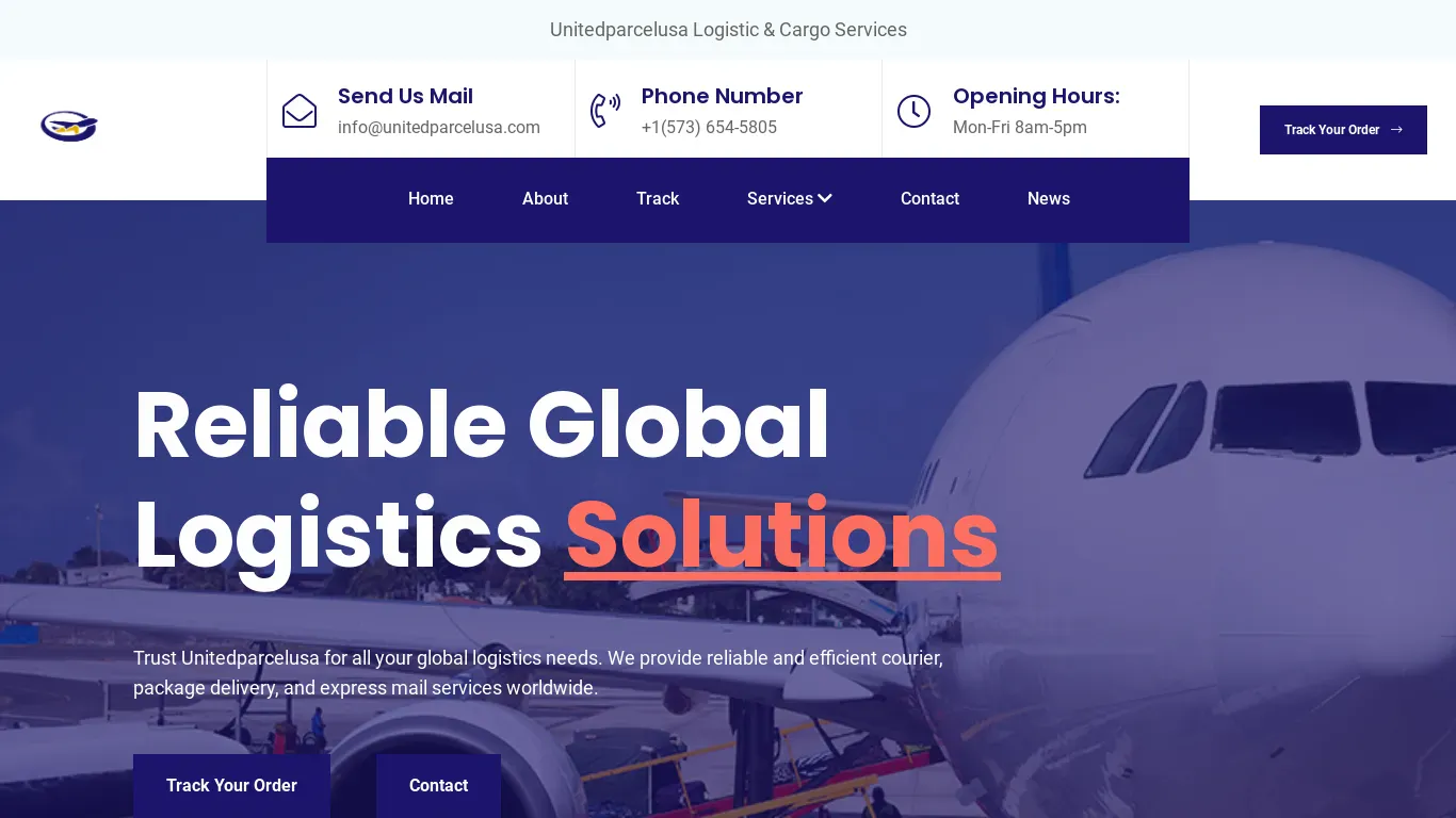 A screenshot of Unitedparcelusa.com