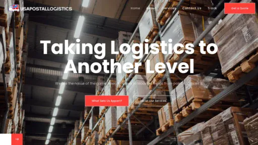 A screenshot of Usapostallogistics.com
