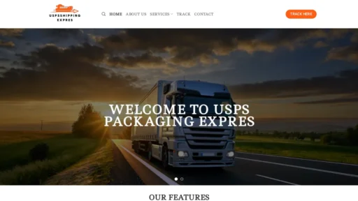A screenshot of Uspspackagingexpres.com