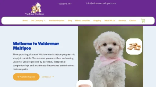 A screenshot of Valdemarmaltipoo.com