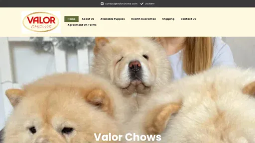 A screenshot of Valorchows.com