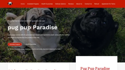 A screenshot of Valorpugs.com